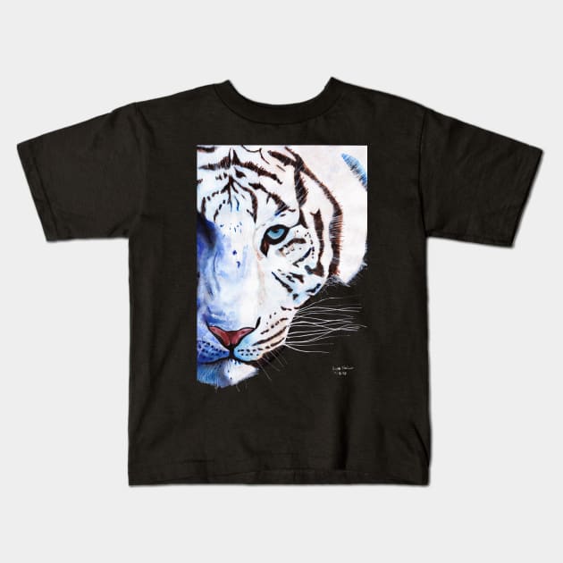 White Tiger Kids T-Shirt by lucafon18